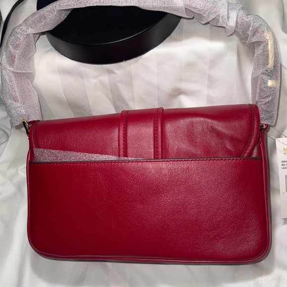NWT - Micheal Kors “Colby” Medium Leather Shoulder Bag….Deep Red. - Picture 2 of 5